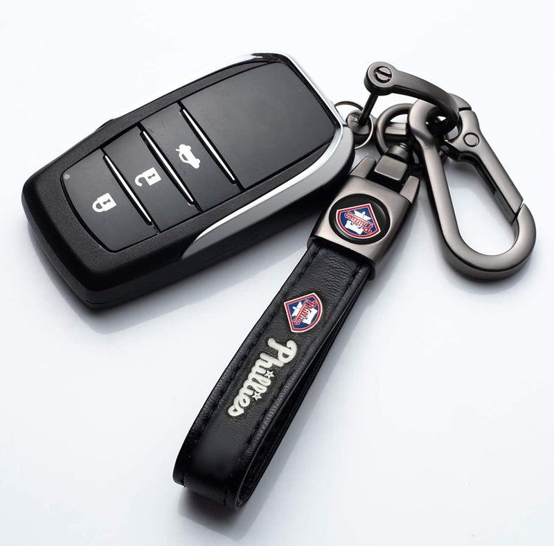 Kaleduo Leather Keychain for Baseball Fans,Car Keyring Replacement Key Fob Holder,Souvenir Gifts for Men Women - Image 4